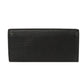 LOEWE Long Wallet Purse 101.79.978 textured calfskin black Anagram emboss Linen Long Horizontal Wallet