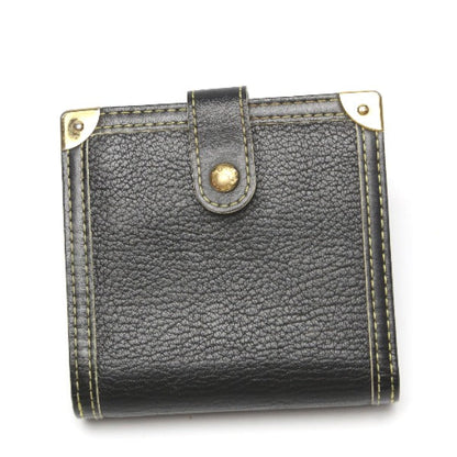 LOUIS VUITTON Bifold Wallet M91828 leather black Fastener Coin Pocket Suhari Compact zip mens(Unisex) Used Authentic