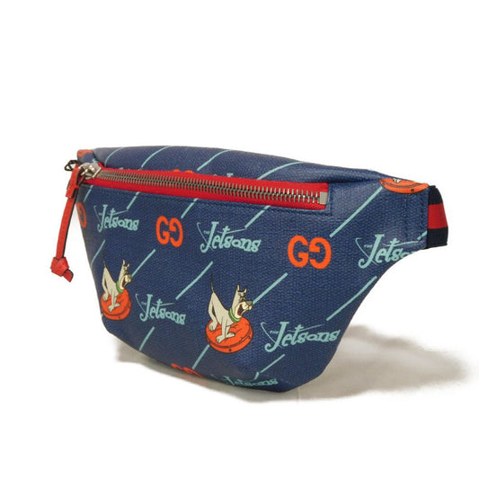 GUCCI Sling bag 502095 FACAK 4957 PVC canvas blue Chilled license The Jetsons Waist Pouch