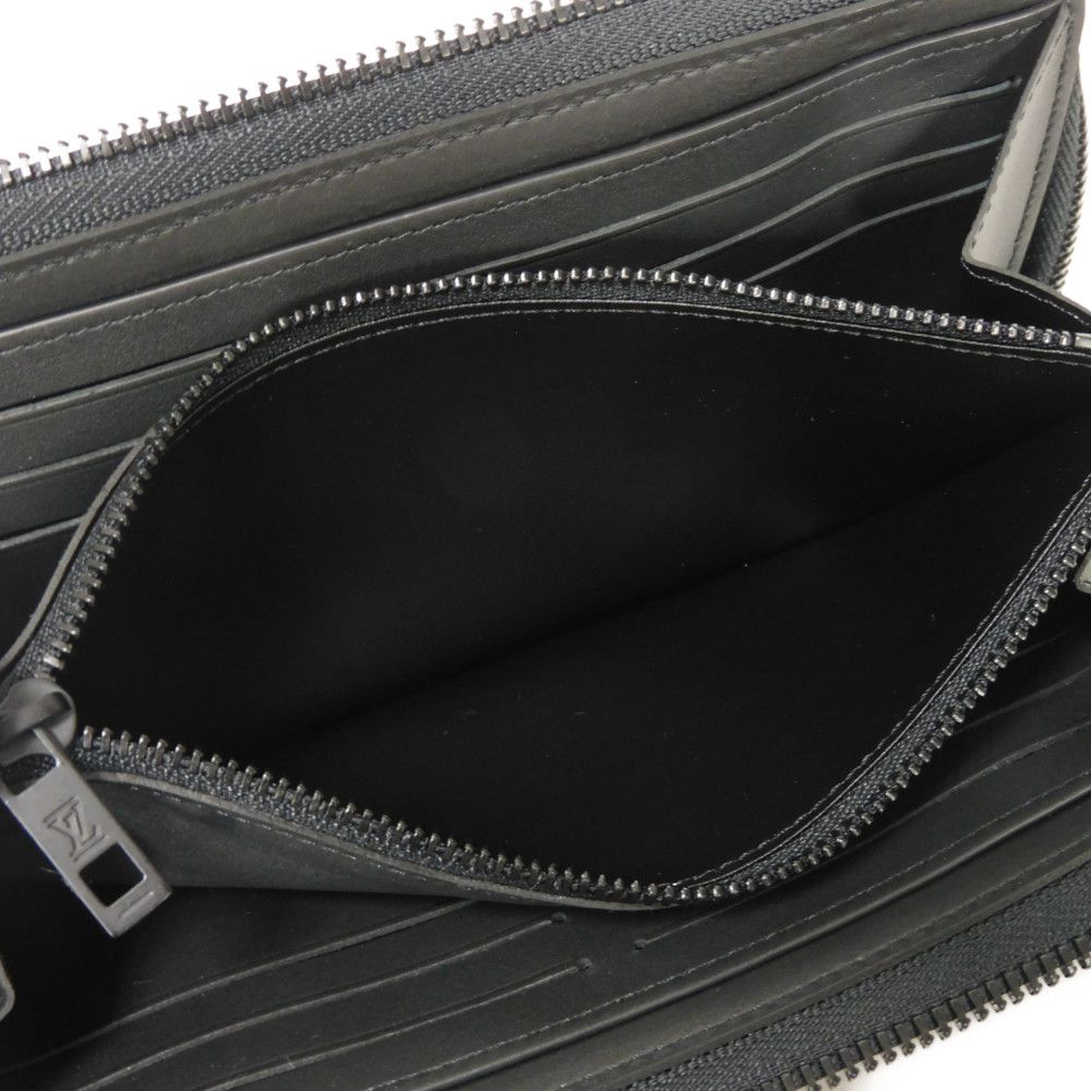 LOUIS VUITTON Long Wallet Purse M80334 Aerogram leather (embossed) Noir LV Aerogram Zippy Wallet Horizontal