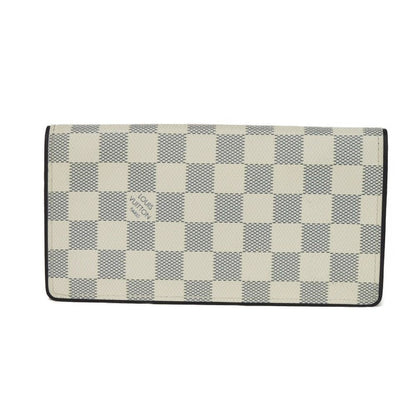 LOUIS VUITTON Long Wallet Purse N63506 Damier Coast canvas x cowhide leather Blue Marine Damier Coast Portefeuille Braza