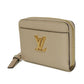 LOUIS VUITTON Coin case M80100 Grain calf leather (embossed) Gurege LV signature Lock me Zip around purse