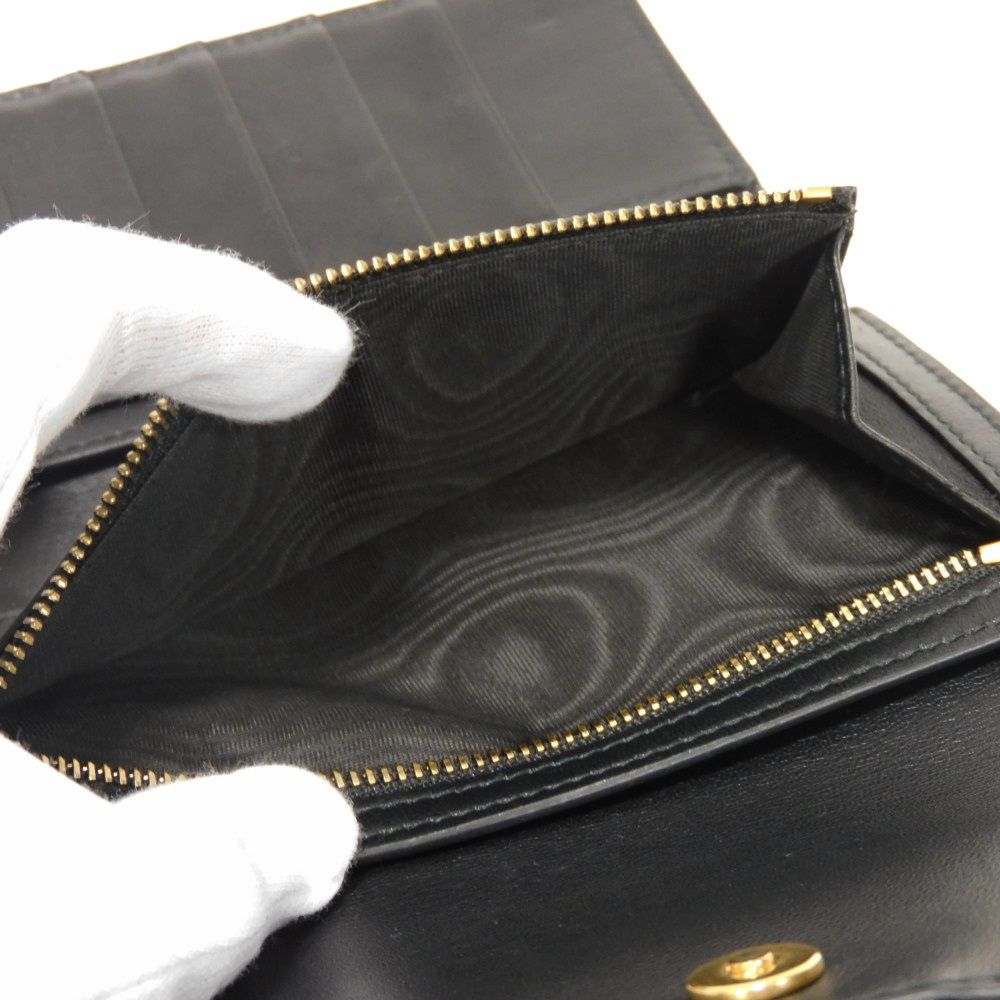 Dior Long Wallet Purse S5680CCEH Goatskin black D logo Saddle Slim Wallet