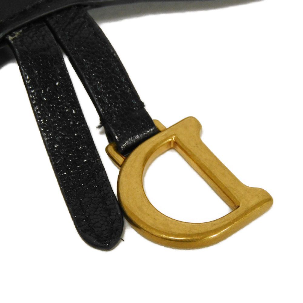 Dior Long Wallet Purse S5680CCEH Goatskin black D logo Saddle Slim Wallet