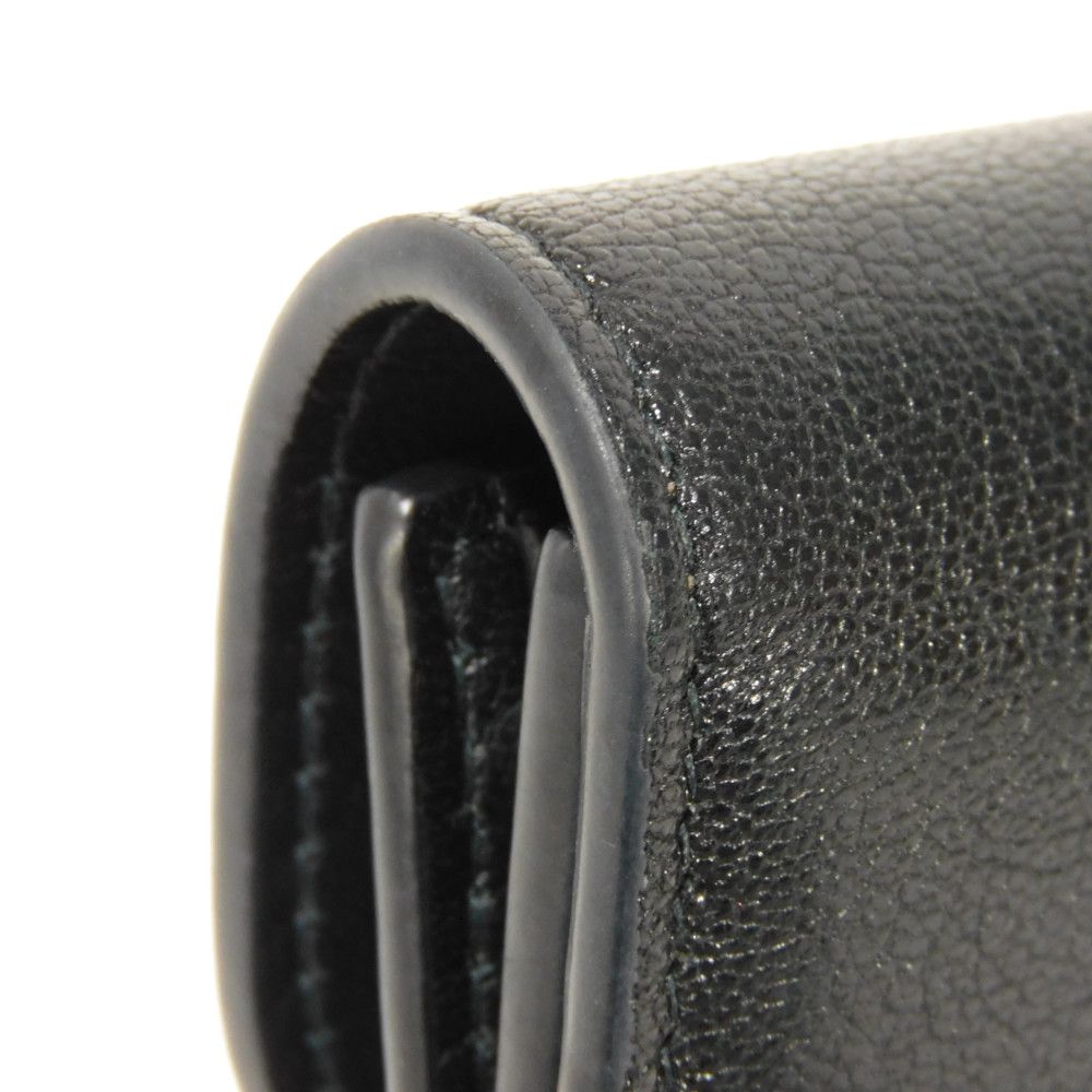 Dior Long Wallet Purse S5680CCEH Goatskin black D logo Saddle Slim Wallet