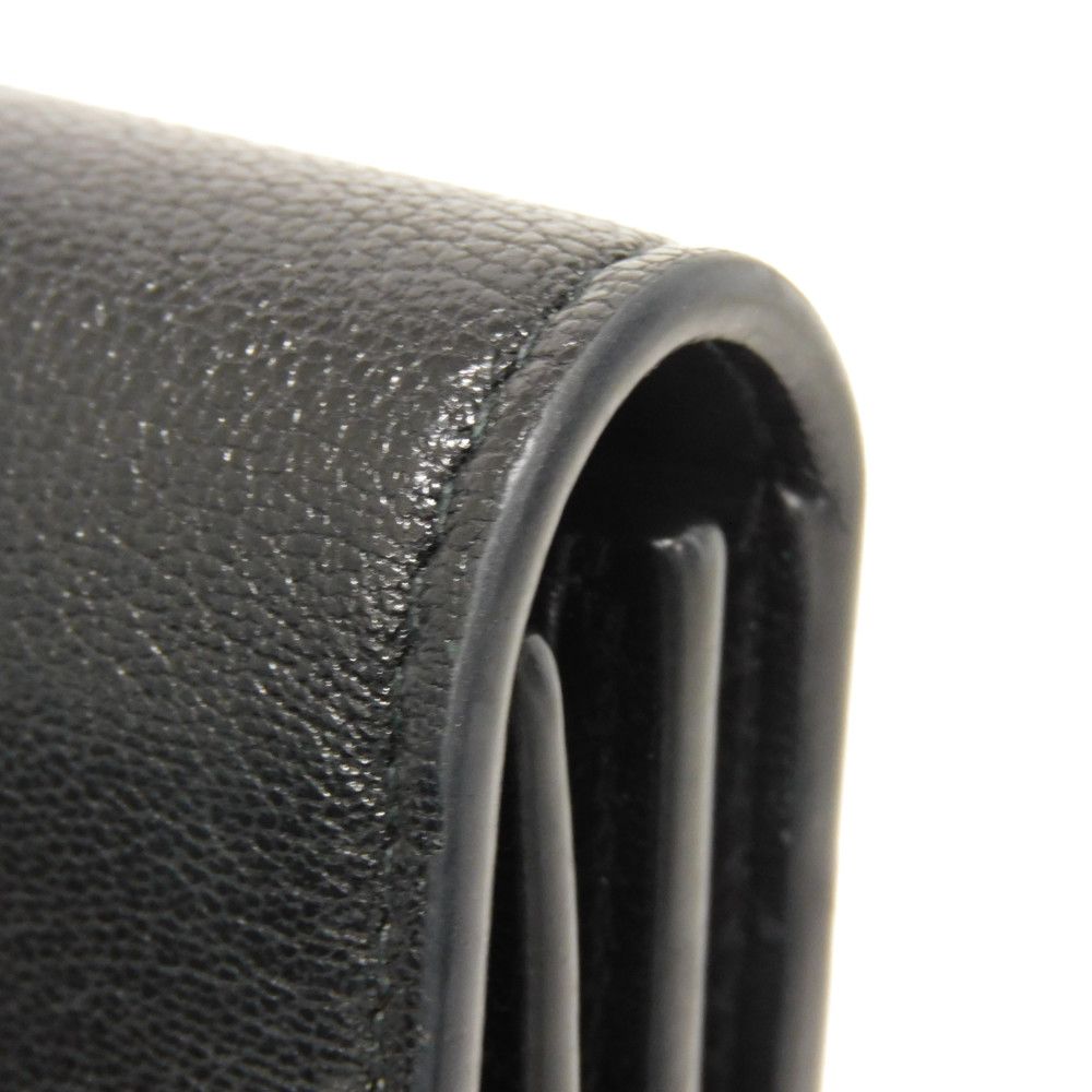 Dior Long Wallet Purse S5680CCEH Goatskin black D logo Saddle Slim Wallet