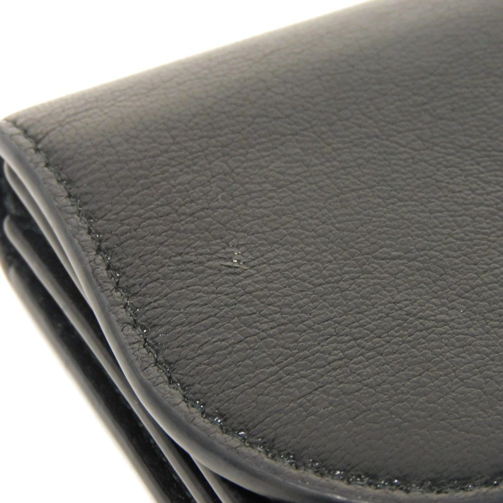 Dior Long Wallet Purse S5680CCEH Goatskin black D logo Saddle Slim Wallet