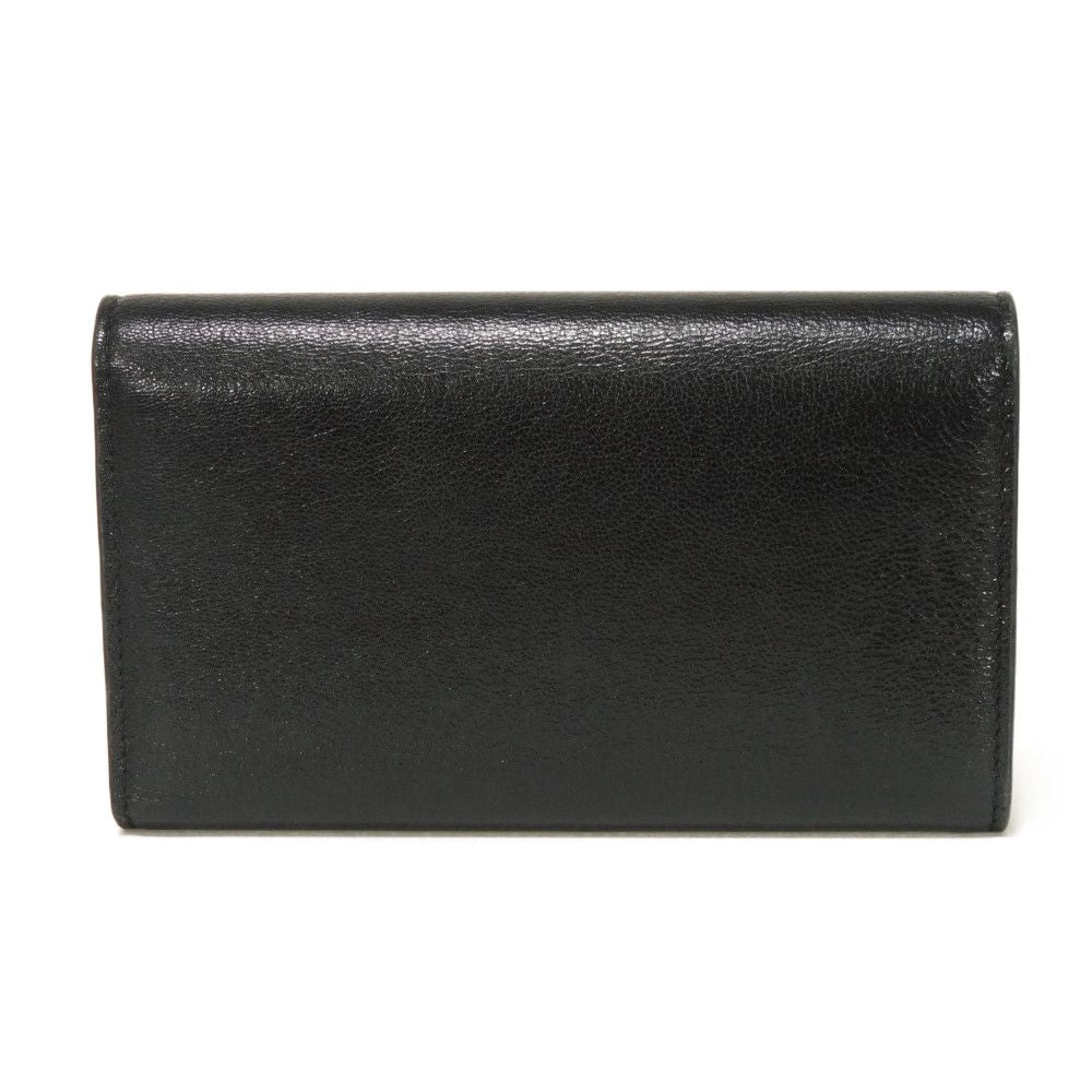 Dior Long Wallet Purse S5680CCEH Goatskin black D logo Saddle Slim Wallet