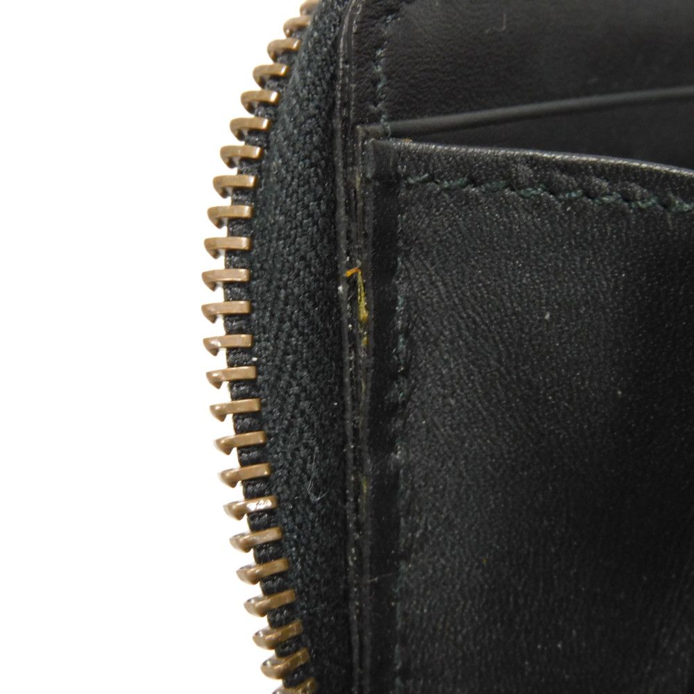 GUCCI Long Wallet Purse 476069 DYWQT 8224 Smooth Calfskin Leather black logo Queen Margaret Zip Around Wallet