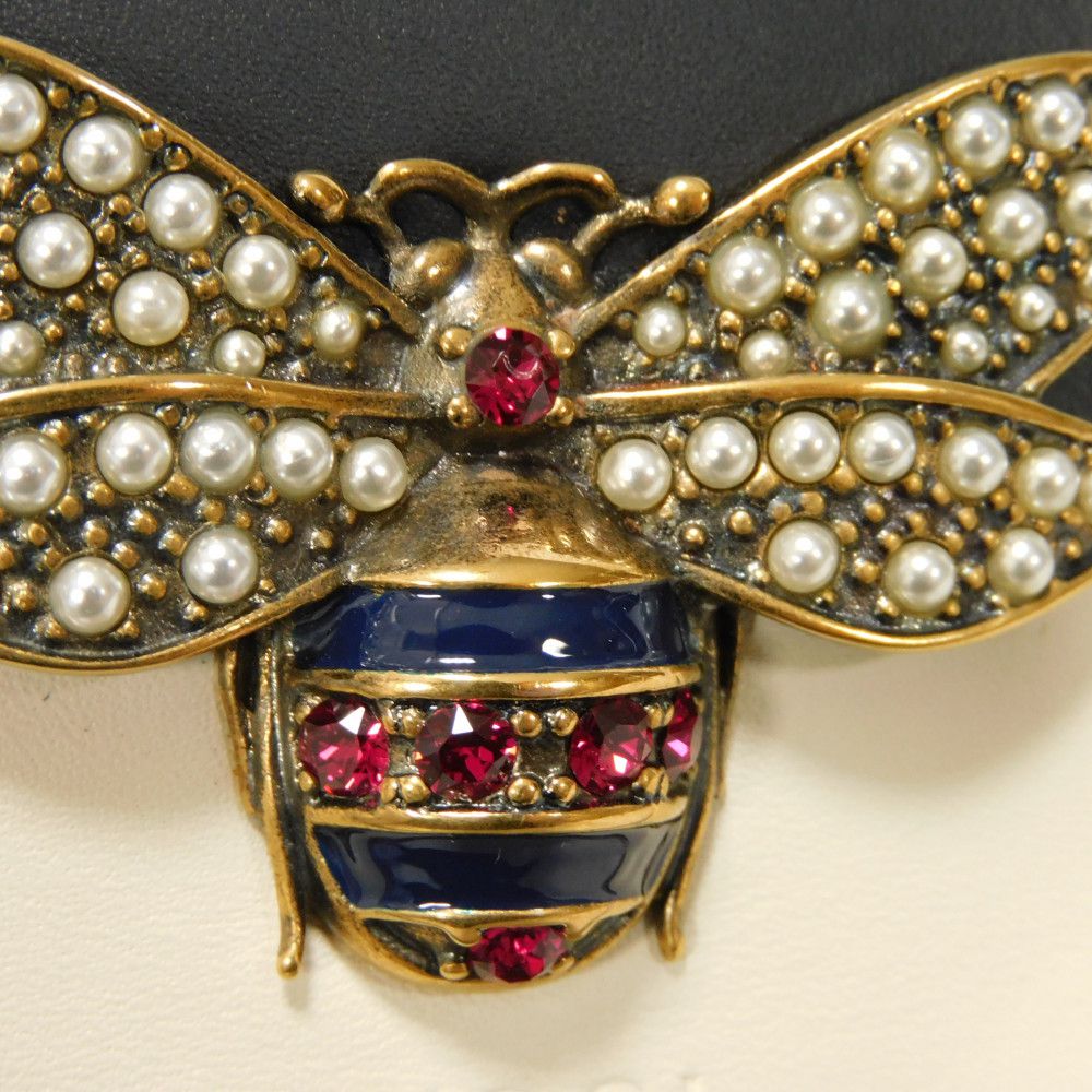 GUCCI Long Wallet Purse 476069 DYWQT 8224 Smooth Calfskin Leather black logo Queen Margaret Zip Around Wallet