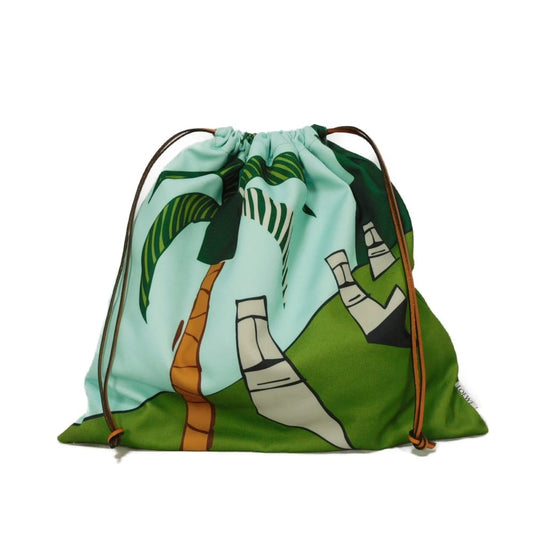 LOEWE Handbag C822057X05 canvas green Ken Price Easter Island Drawstring Pouch