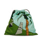 LOEWE Handbag C822057X05 canvas green Ken Price Easter Island Drawstring Pouch