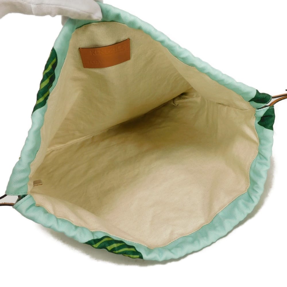 LOEWE Handbag C822057X05 canvas green Ken Price Easter Island Drawstring Pouch