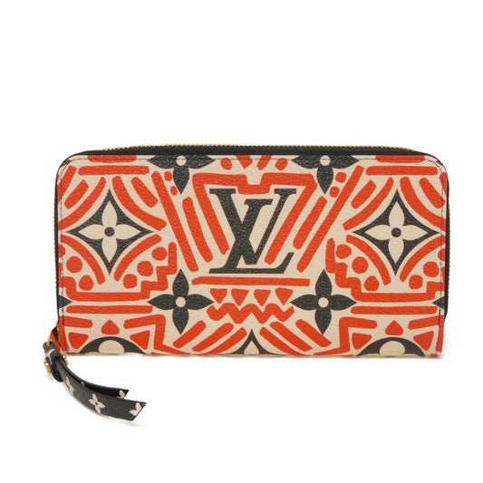 LOUIS VUITTON Long Wallet Purse M69436 Monogram Giant canvas and grained leather Creme rouge Monogram Giant LV Clafoutis Zippy wallet 238 dial