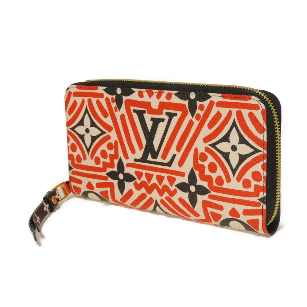 LOUIS VUITTON Long Wallet Purse M69436 Monogram Giant canvas and grained leather Creme rouge Monogram Giant LV Clafoutis Zippy wallet 238 dial