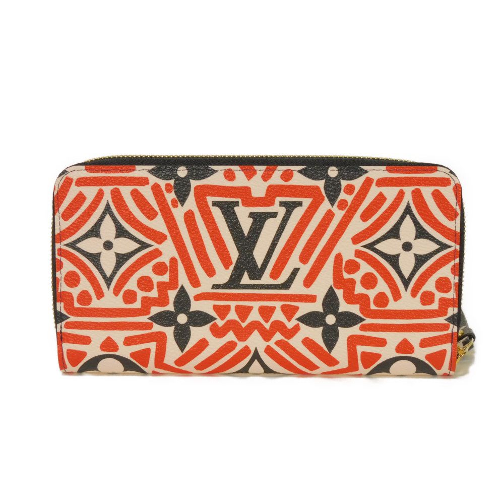 LOUIS VUITTON Long Wallet Purse M69436 Monogram Giant canvas and grained leather Creme rouge Monogram Giant LV Clafoutis Zippy wallet 238 dial