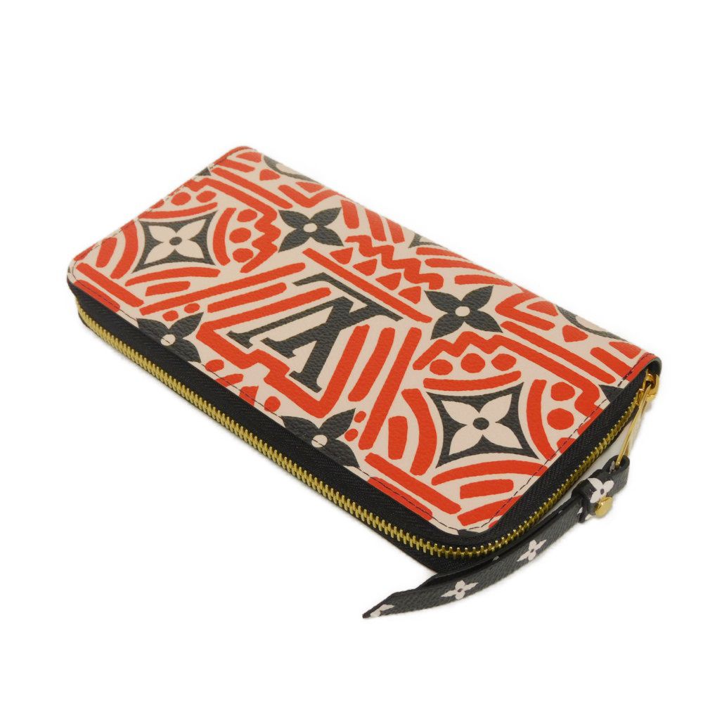LOUIS VUITTON Long Wallet Purse M69436 Monogram Giant canvas and grained leather Creme rouge Monogram Giant LV Clafoutis Zippy wallet 238 dial
