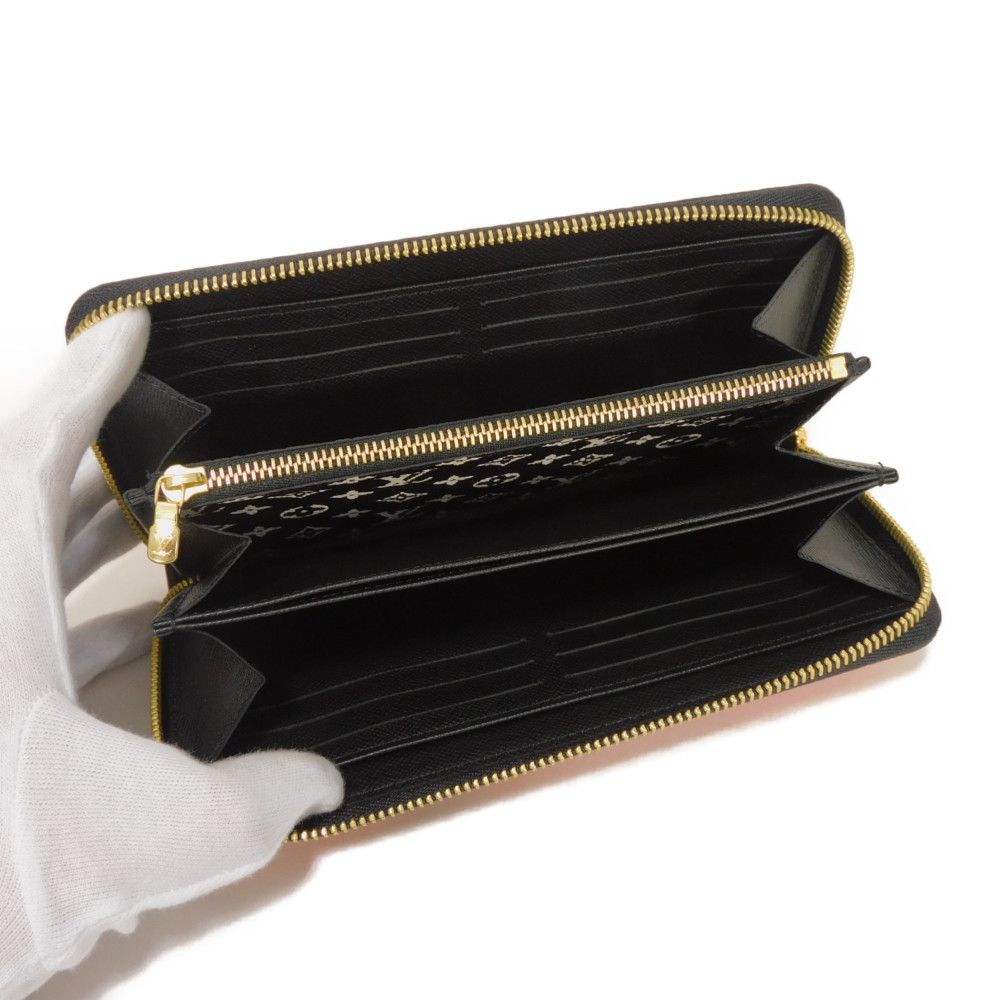 LOUIS VUITTON Long Wallet Purse M69436 Monogram Giant canvas and grained leather Creme rouge Monogram Giant LV Clafoutis Zippy wallet 238 dial