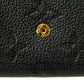LOUIS VUITTON Bifold Wallet M81455 Implant leather (monogram embossed) Noir Monogram Unplant Portomone Rosary