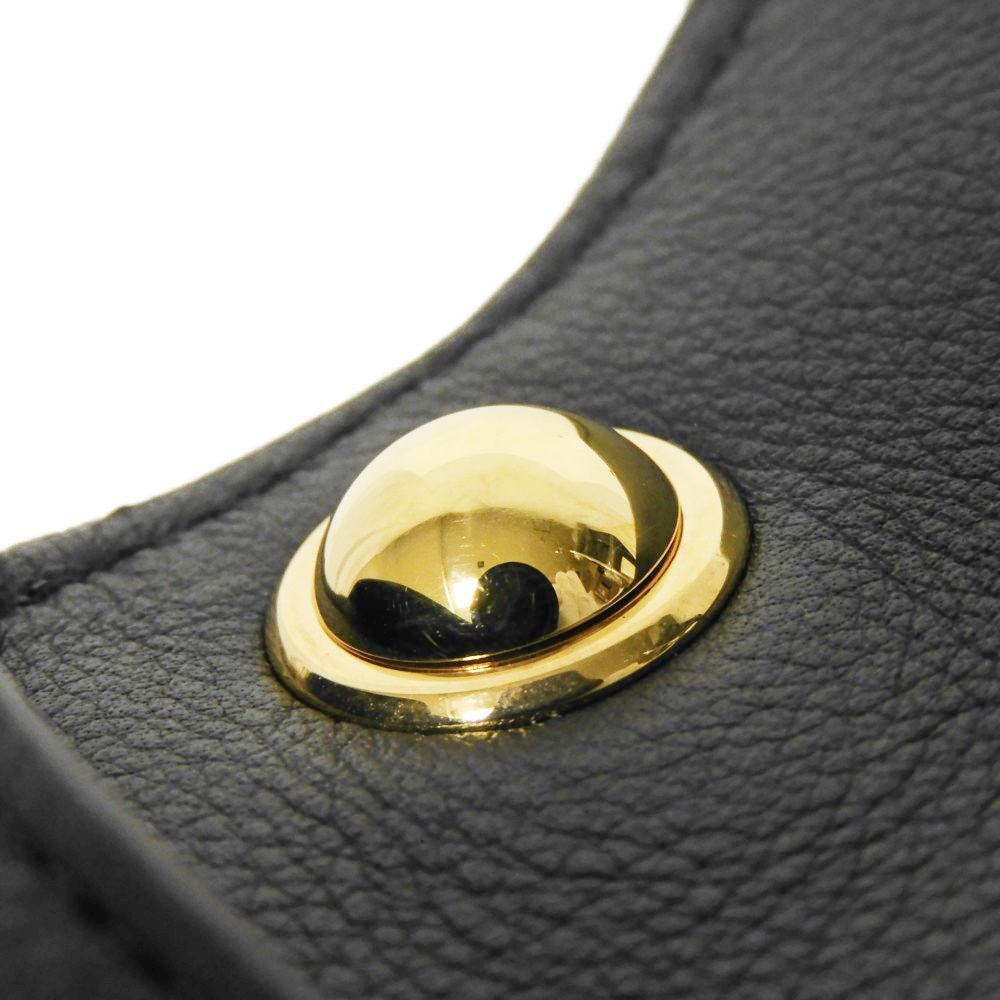 GUCCI Shoulder Bag 698635 UXX0G 1000 Calf leather black Interlocking G Frondy Card Case Wallet