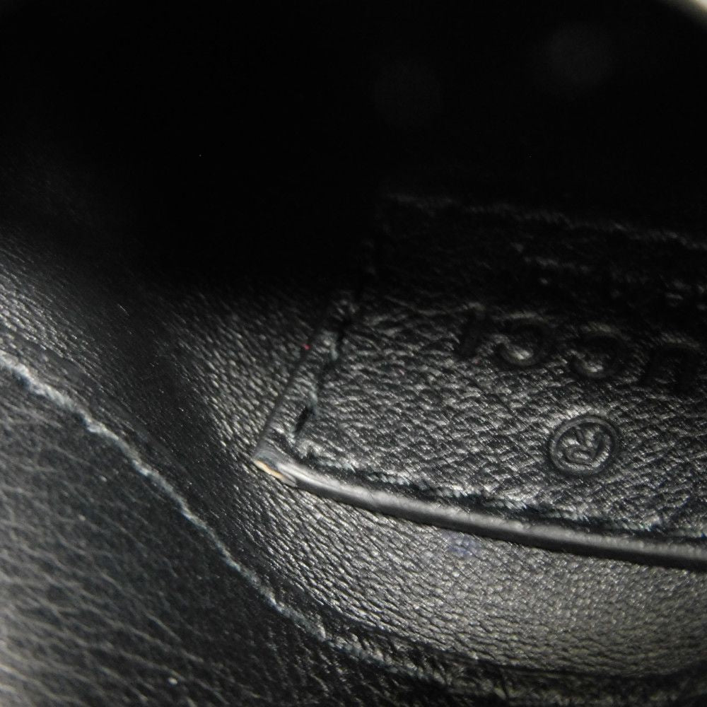 GUCCI Shoulder Bag 698635 UXX0G 1000 Calf leather black Interlocking G Frondy Card Case Wallet