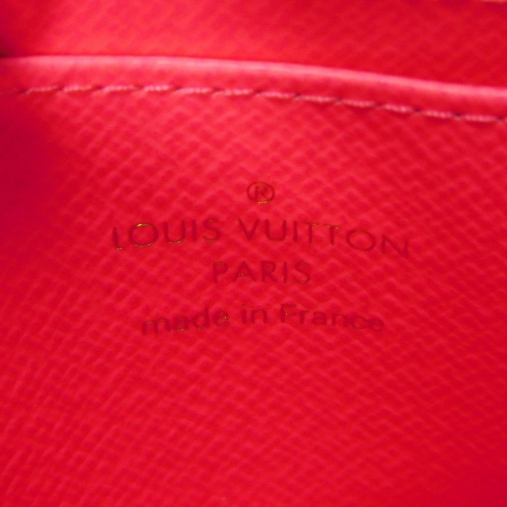 LOUIS VUITTON Coin case M93707 Monogram canvas (graffiti print) x grain leather (embossed) Fuchsia Monogram graffiti Zip around purse