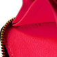LOUIS VUITTON Coin case M93707 Monogram canvas (graffiti print) x grain leather (embossed) Fuchsia Monogram graffiti Zip around purse