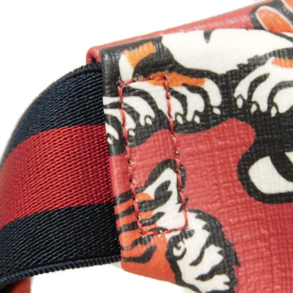 GUCCI Sling bag 502095 FABBG 6480 PVC canvas Red Chilled license Tiger waist pouch