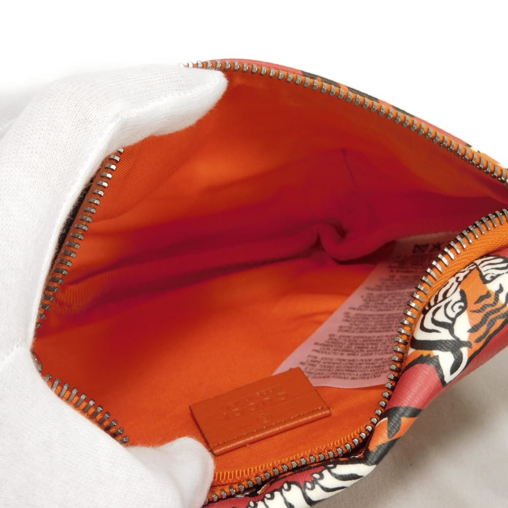 GUCCI Sling bag 502095 FABBG 6480 PVC canvas Red Chilled license Tiger waist pouch
