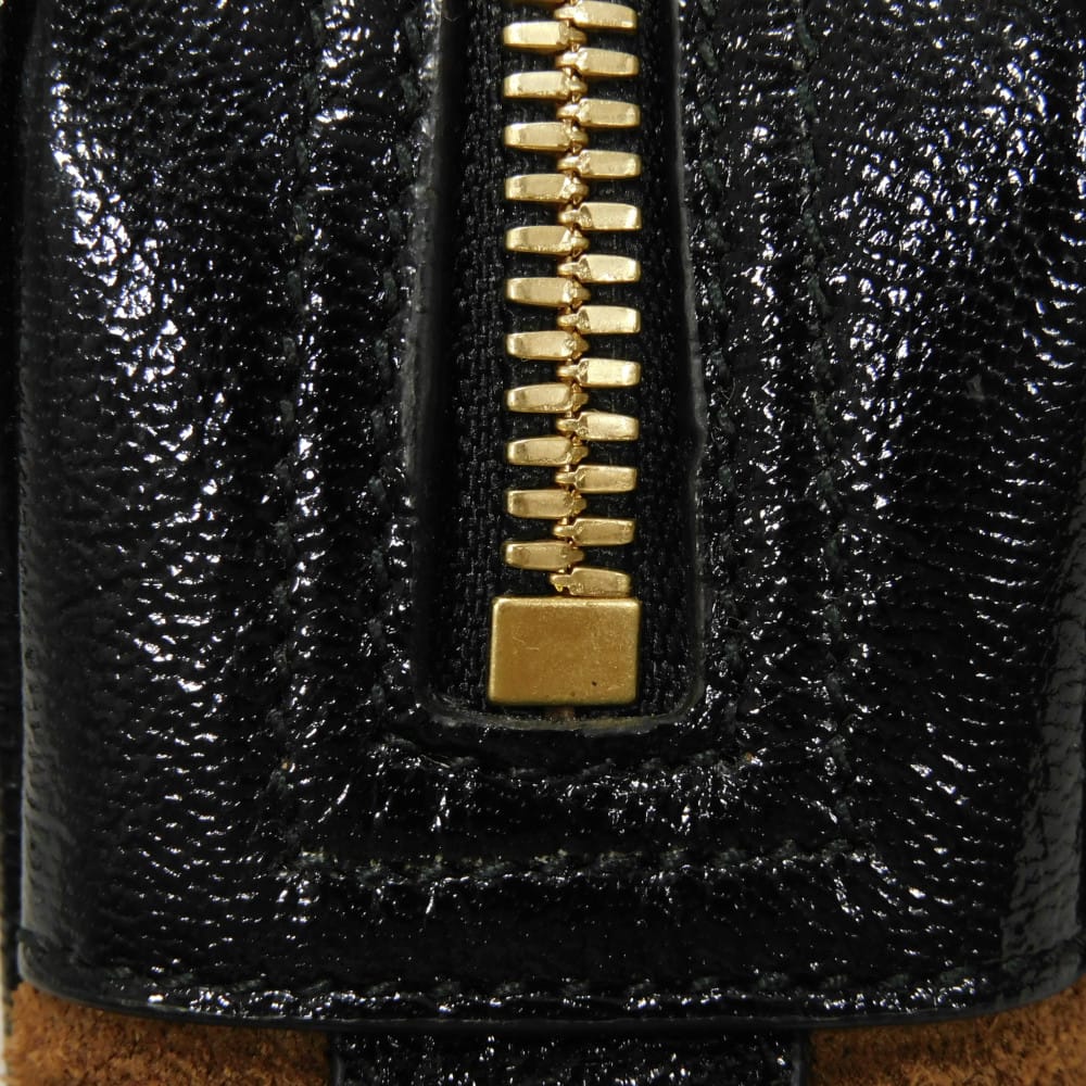 GUCCI Sling bag 517076 0KCDB 2863 Suede x patent leather Brown Web stripe Ophidia small belt bag