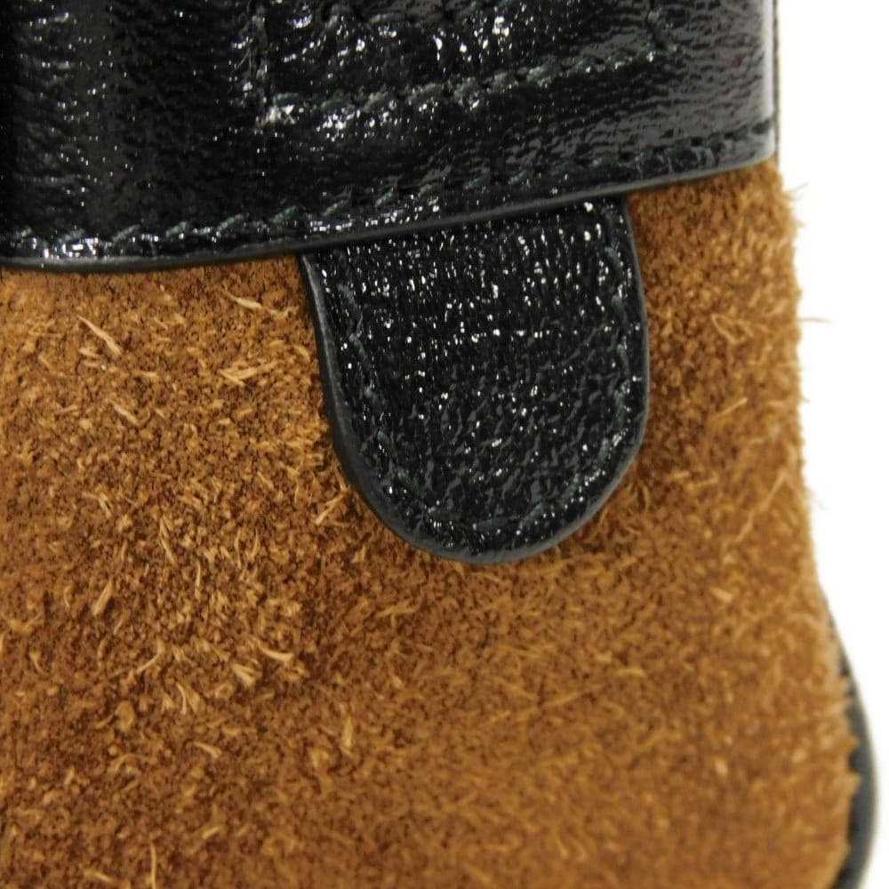 GUCCI Sling bag 517076 0KCDB 2863 Suede x patent leather Brown Web stripe Ophidia small belt bag