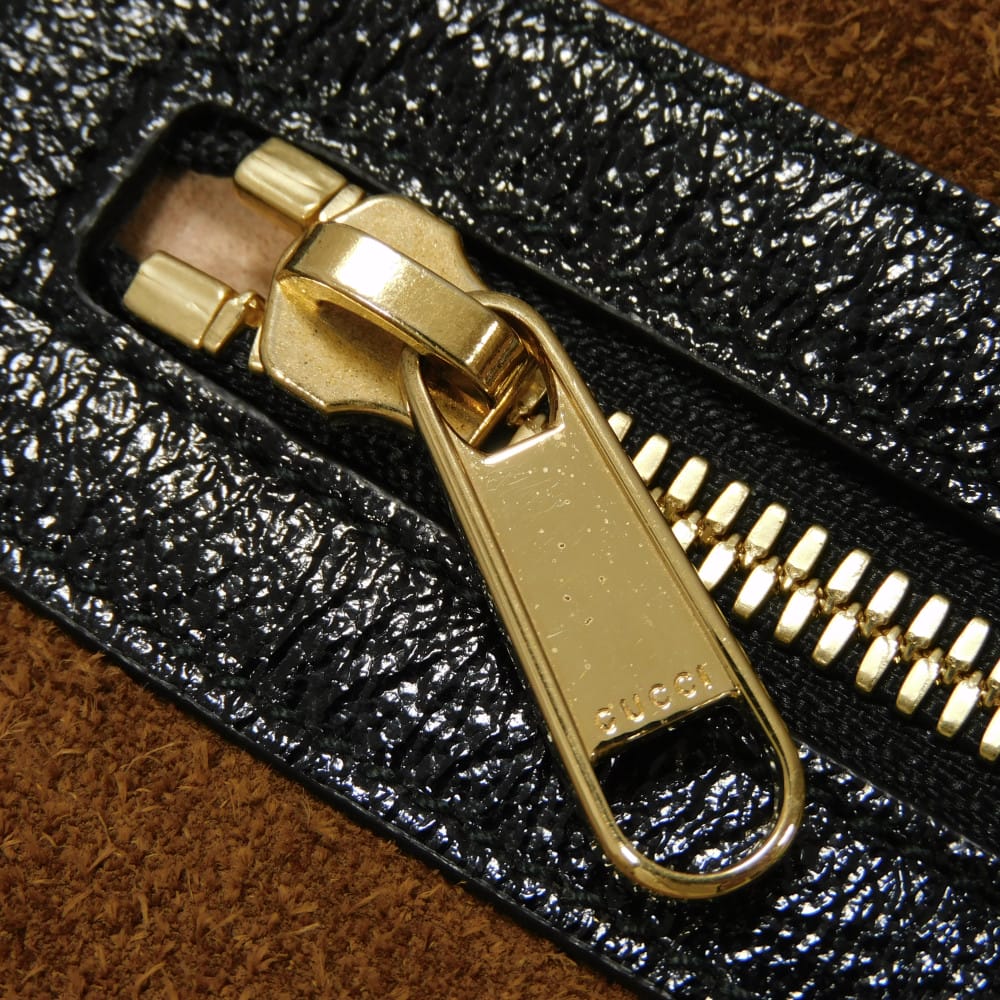 GUCCI Sling bag 517076 0KCDB 2863 Suede x patent leather Brown Web stripe Ophidia small belt bag