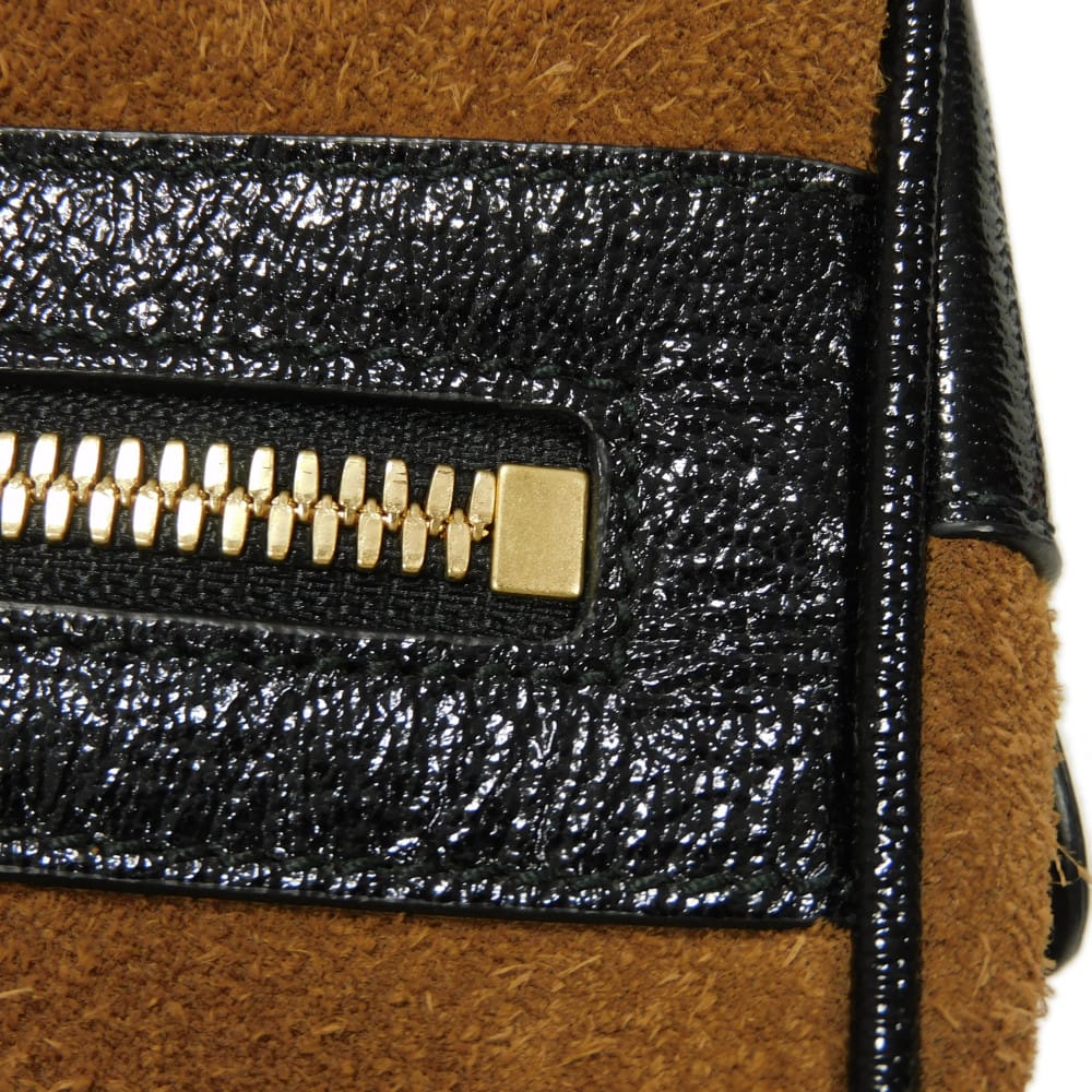 GUCCI Sling bag 517076 0KCDB 2863 Suede x patent leather Brown Web stripe Ophidia small belt bag