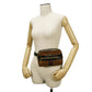 GUCCI Sling bag 517076 0KCDB 2863 Suede x patent leather Brown Web stripe Ophidia small belt bag