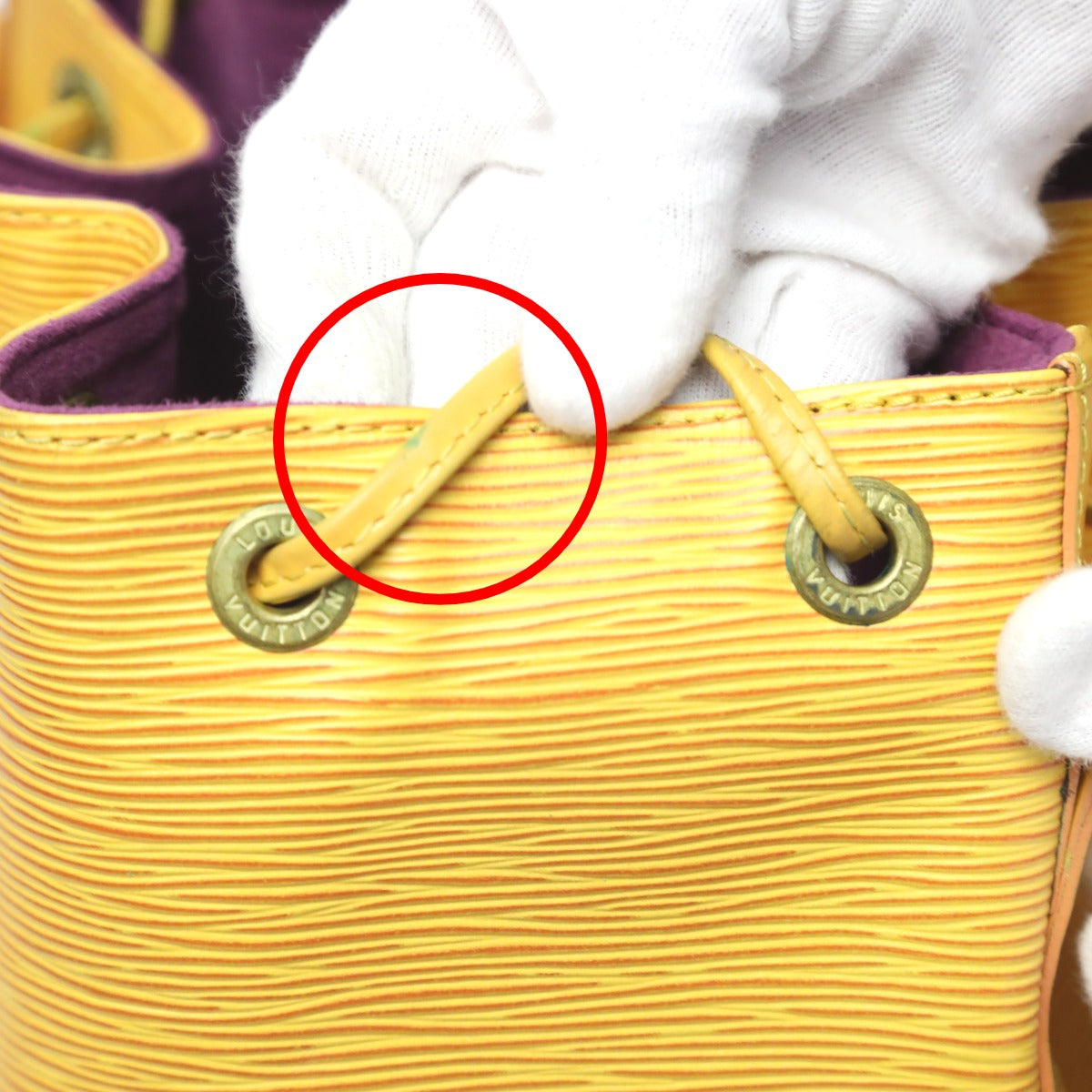 LOUIS VUITTON Shoulder Bag M44109 Epi Leather Tassiri Yellow Drawstring type Shoulder Bag Epi Petit Noe unisex(Unisex) Used Authentic