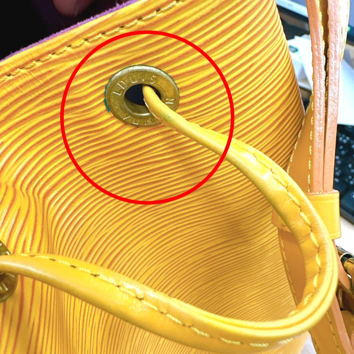 LOUIS VUITTON Shoulder Bag M44109 Epi Leather Tassiri Yellow Drawstring type Shoulder Bag Epi Petit Noe unisex(Unisex) Used Authentic