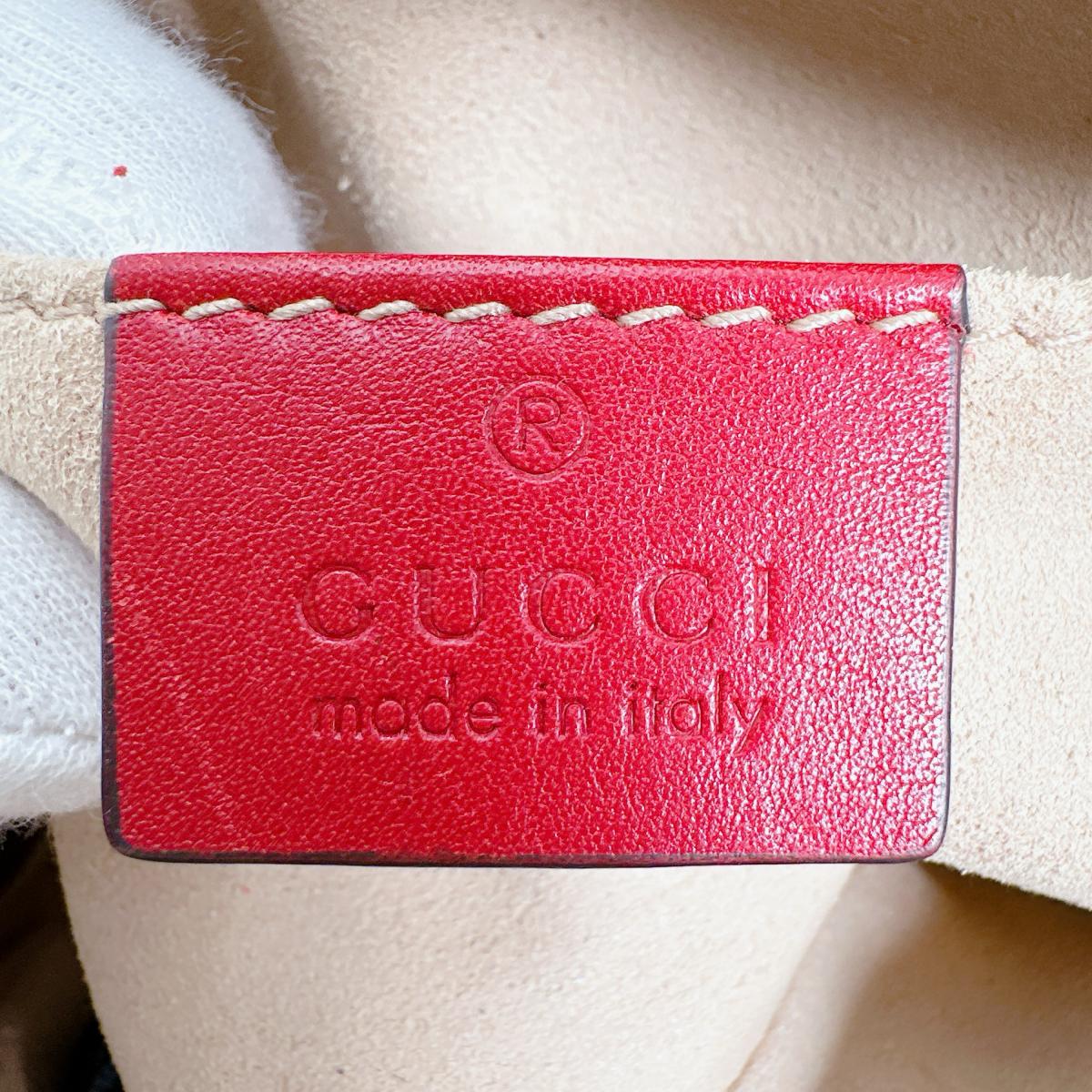 GUCCI Sling bag 476434 Cowhide Red GG Marmont
