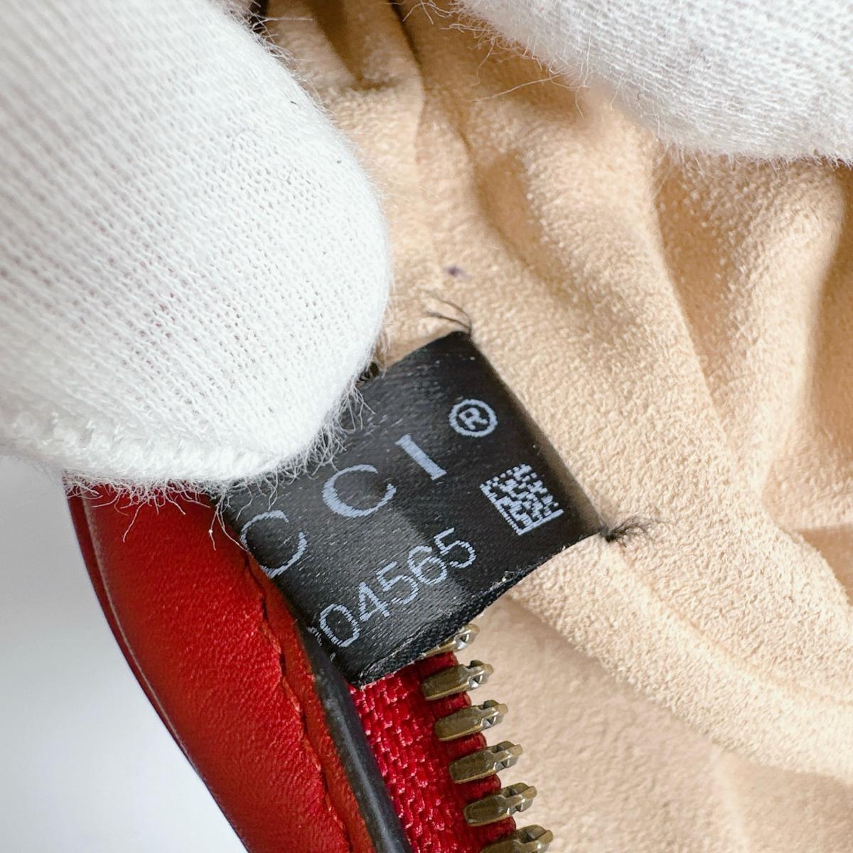 GUCCI Sling bag 476434 Cowhide Red GG Marmont