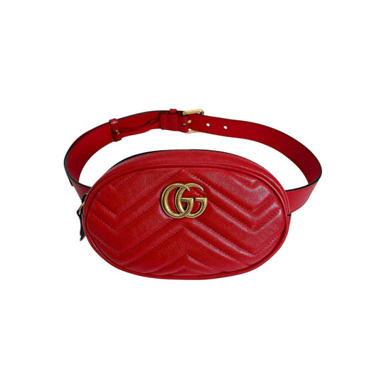 GUCCI Sling bag 476434 Cowhide Red GG Marmont