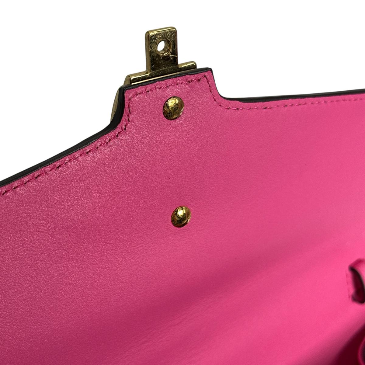 GUCCI Handbag 431665 leather pink 2WAY bag Silvi