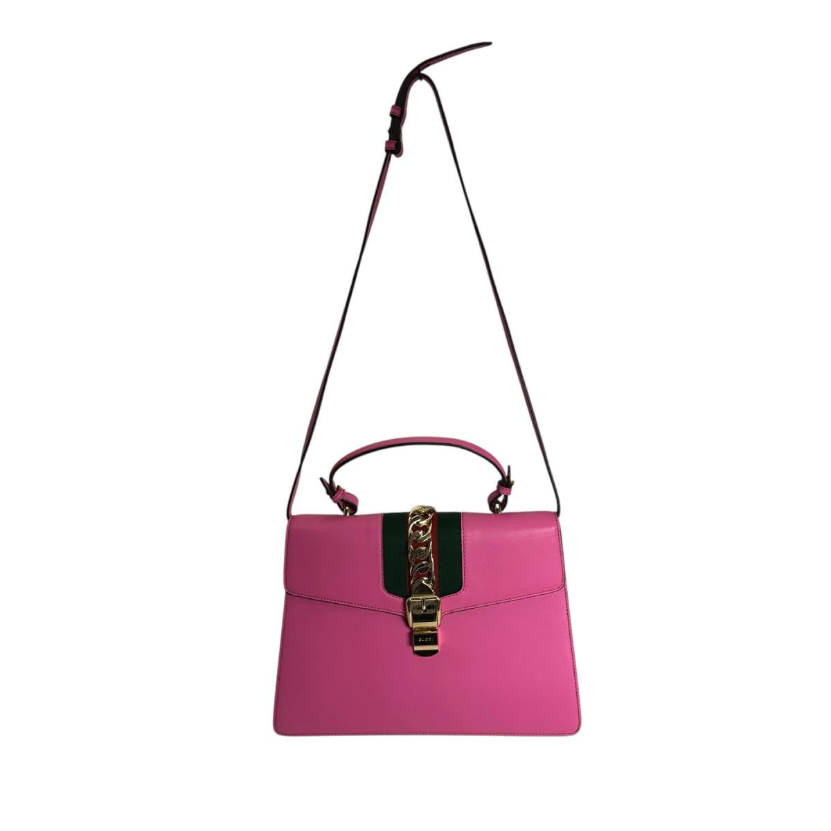 GUCCI Handbag 431665 leather pink 2WAY bag Silvi