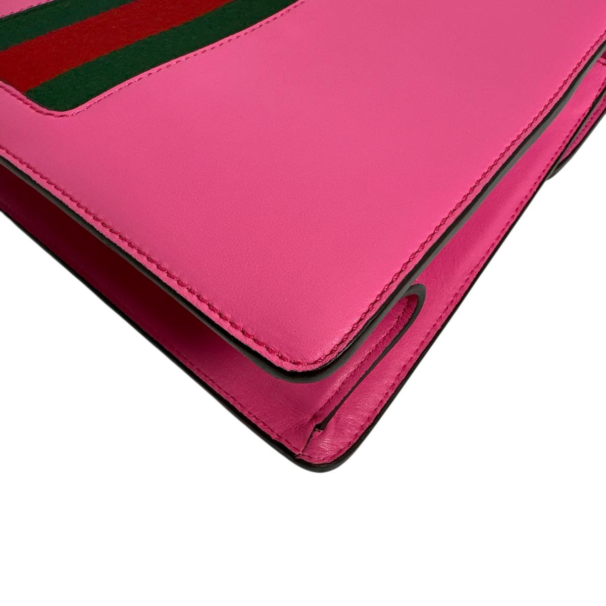 GUCCI Handbag 431665 leather pink 2WAY bag Silvi