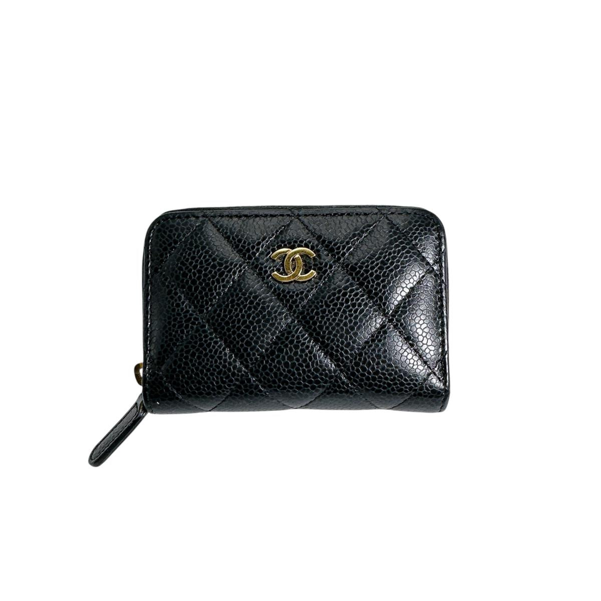 CHANEL Coin case AP0216 Matt caviar skin black Matrasse