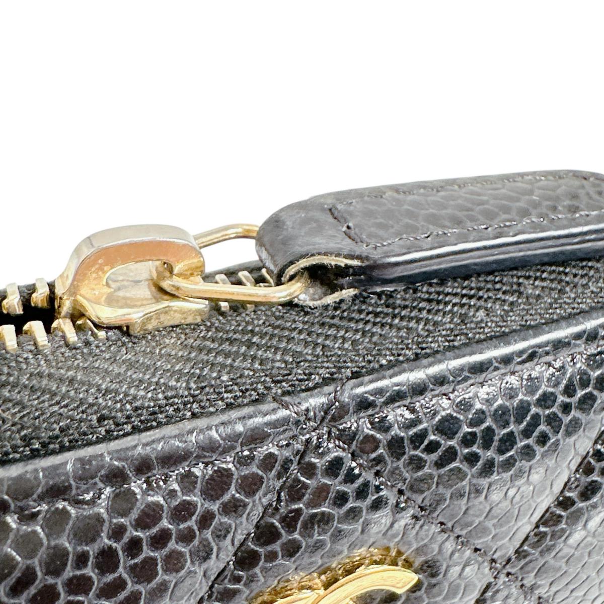 CHANEL Coin case AP0216 Matt caviar skin black Matrasse