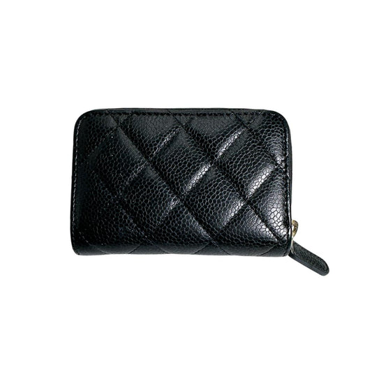 CHANEL Coin case AP0216 Matt caviar skin black Matrasse