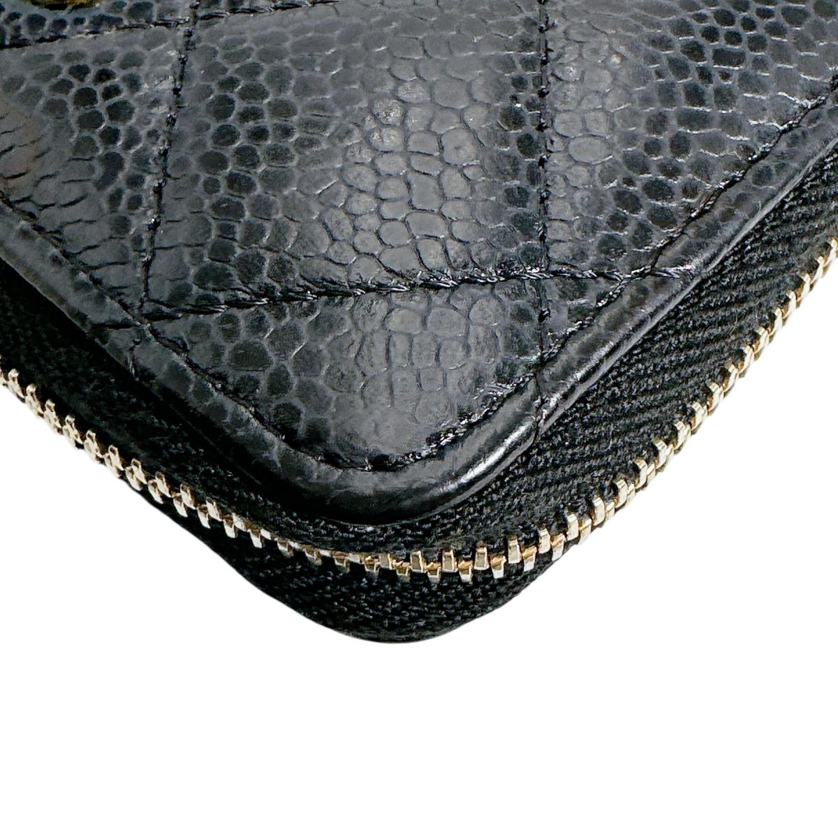 CHANEL Coin case AP0216 Matt caviar skin black Matrasse