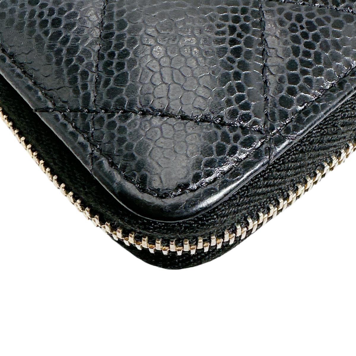 CHANEL Coin case AP0216 Matt caviar skin black Matrasse