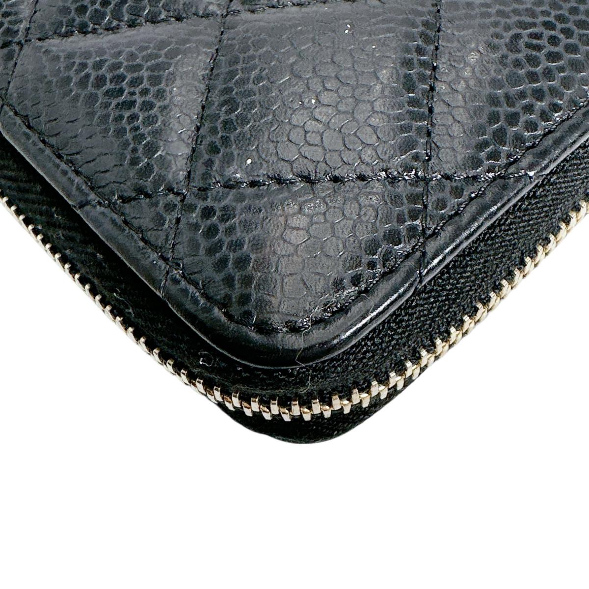 CHANEL Coin case AP0216 Matt caviar skin black Matrasse