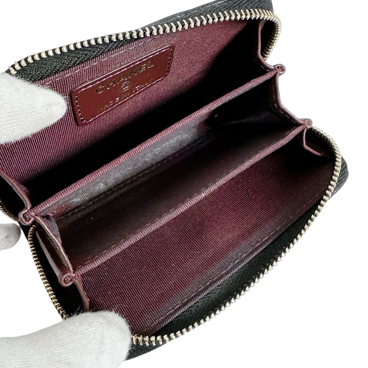 CHANEL Coin case AP0216 Matt caviar skin black Matrasse