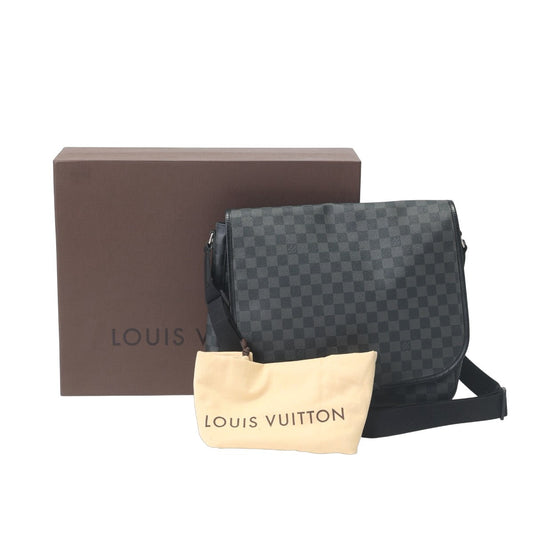 LOUIS VUITTON Shoulder Bag N58033 leather black Damier Grafitte Daniel GM